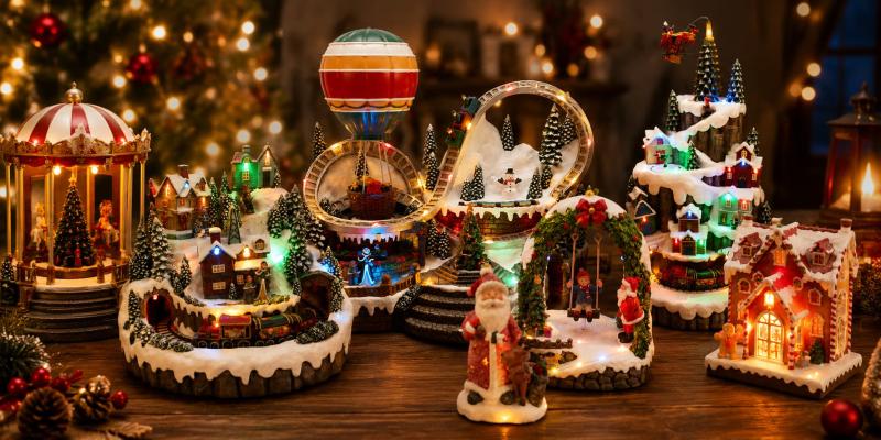 Christmas Musical Rotating Resin Collection